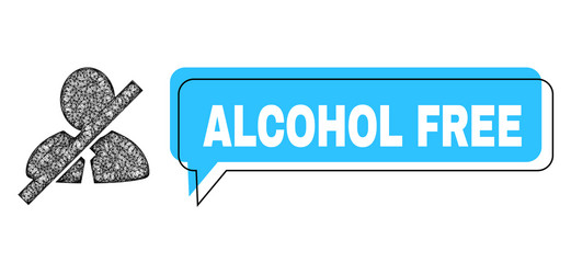 misplaced alcohol free message cloud and net vector image