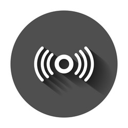 motion sensor icon in flat style waves vector image