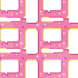 speech bubble pattern background pixel art vector image