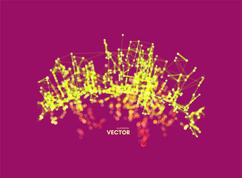 3d connection structure virtual abstract vector image