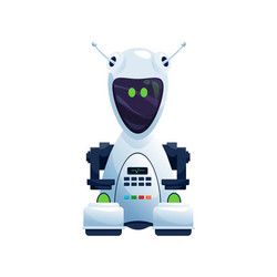 Robot android artificial bot technology flat Vector Image