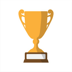 Gold flat trophy Royalty Free Vector Image - VectorStock