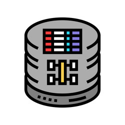 sql query database color icon vector image