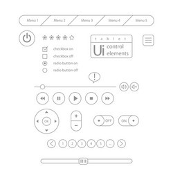 web ui elements design gray vector