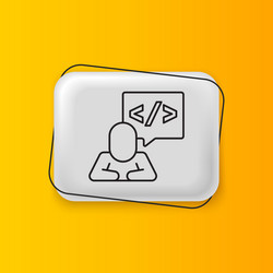 black web design and front end development icon vector image