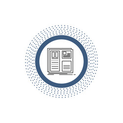 design grid interface layout ui line icon isolated vector image
