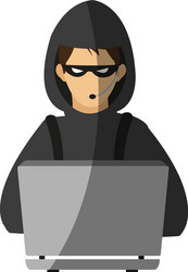 Male hacker icon image vector