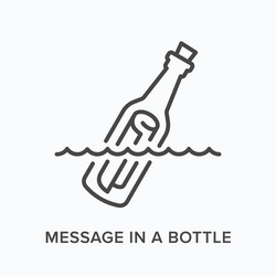 Message in a Bottle Icon vector image