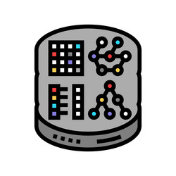 Nosql database color icon vector