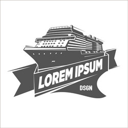 Ship Logo Template - Marine Vector Image