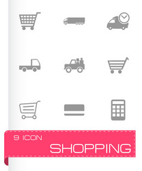 Shopping icon set vector