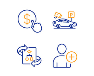 technical algorithm buy currency and parking vector image
