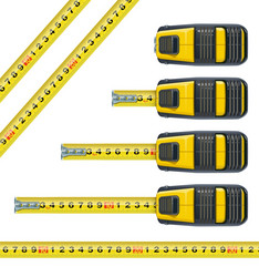 Tape measuring building instrument vector