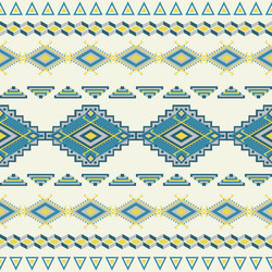 Aztec tribal seamless blue and navy pattern Vector Image
