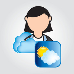 cloud computing design vector image