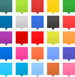 flat speech bubble sign web icon square shape vector image