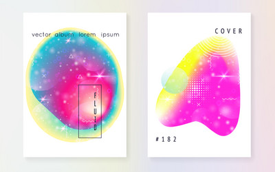 fluid shape with dynamic elements vector image