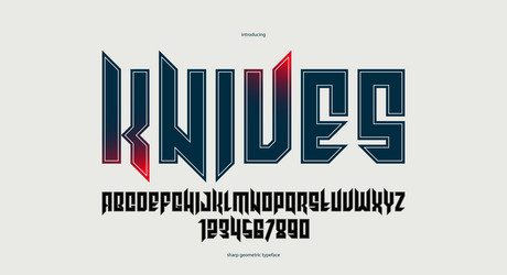 Gothic Sharp Display Font - Edge Lettering vector image