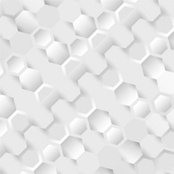 Hexagonal abstract connect background on grey vector