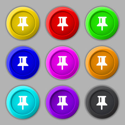 map pointer gps location icon sign symbol on nine vector image