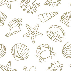 Seashell Pattern Background vector image