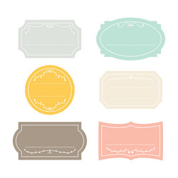 Vintage hand drawn frames doodle set of design Vector Image