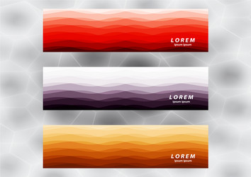 Smooth wavy lines abstract wave banner template vector