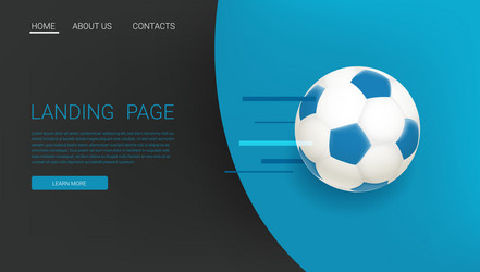 soccer game banner with ball web gage template vector