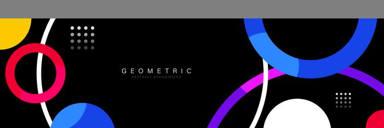 abstract background with color circle geometric vector image