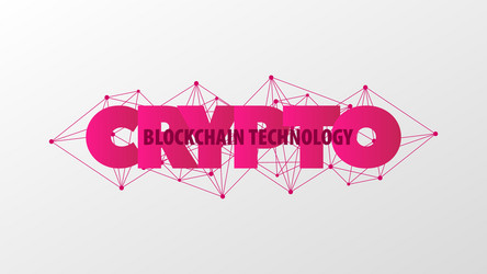 cryptocurrency blockchain technology network vector image
