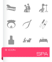 spa icon set vector