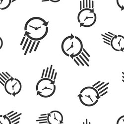 Clock countdown icon seamless pattern background vector