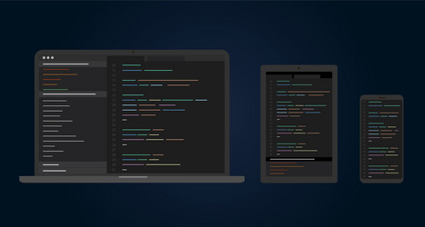 developers use software on cross-platform vector image