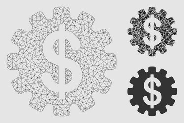 development cost mesh wire frame model vector image