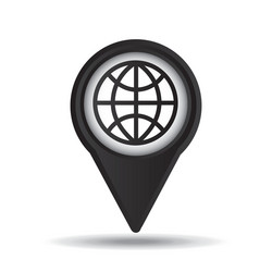 Globe map pointer icon vector