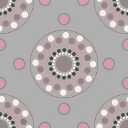 seamless pattern with colored points and circles vector image