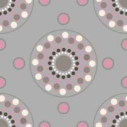 Seamless pattern with colored points and circles vector