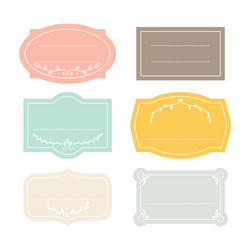 Vintage hand drawn frames doodle set of design Vector Image