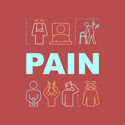 Pain word concepts banner vector