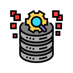 query optimization database color icon vector image