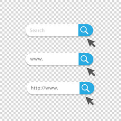 search bar for ui ux and browser icon vector image