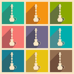 flat with shadow concept and mobile application vector image