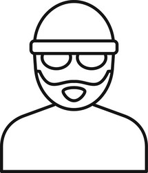old hacker icon outline style vector image