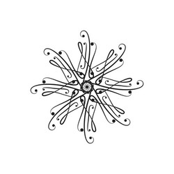 design element in the form of a chandelier vector image