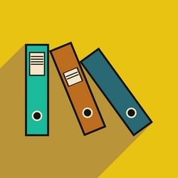 flat with shadow icon folders for documents vector image