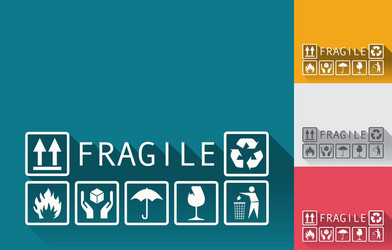 fragile symbols vector