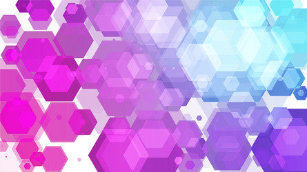 hexagon abstract pattern random hexagonal shapes vector image