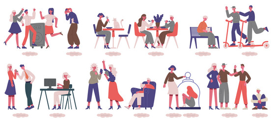 Introvert vs. Extrovert People vector image