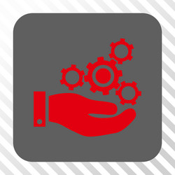 mechanics service rounded square button vector image