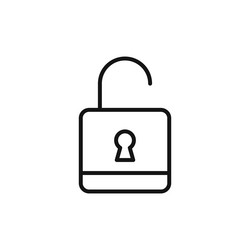 security unlock icon perfect for access control vector image